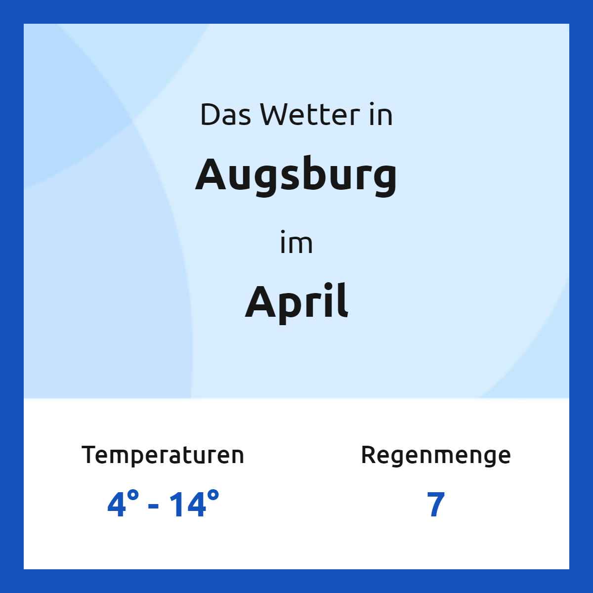 Augsburg Wetter im April 2024 | Wetter2.com