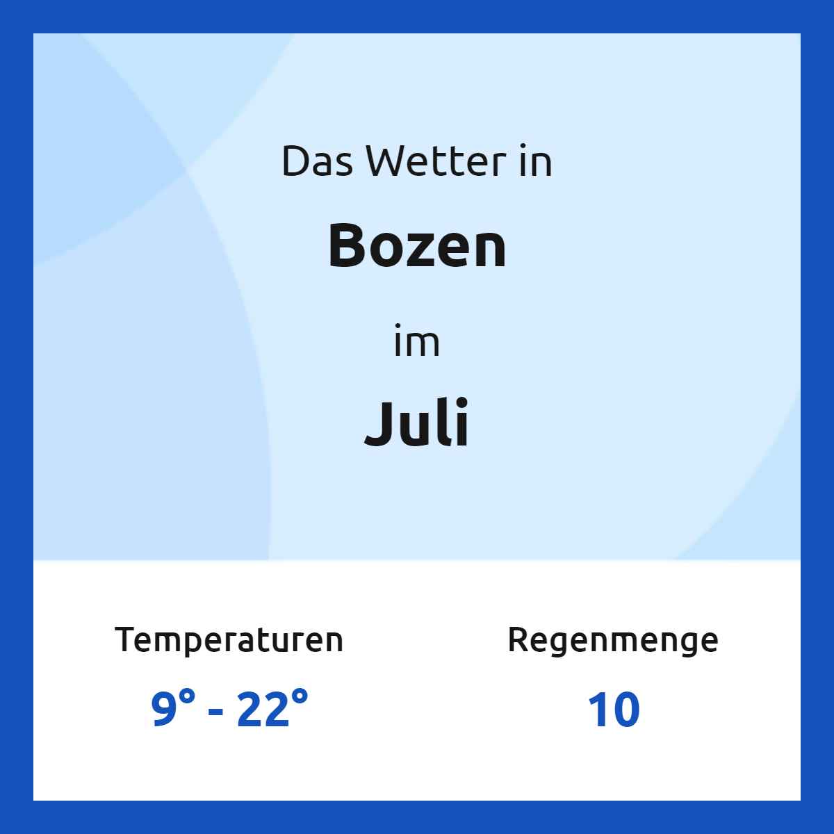 Das Wetter in Bozen im Juli Das Wetter in Bozen im Juli