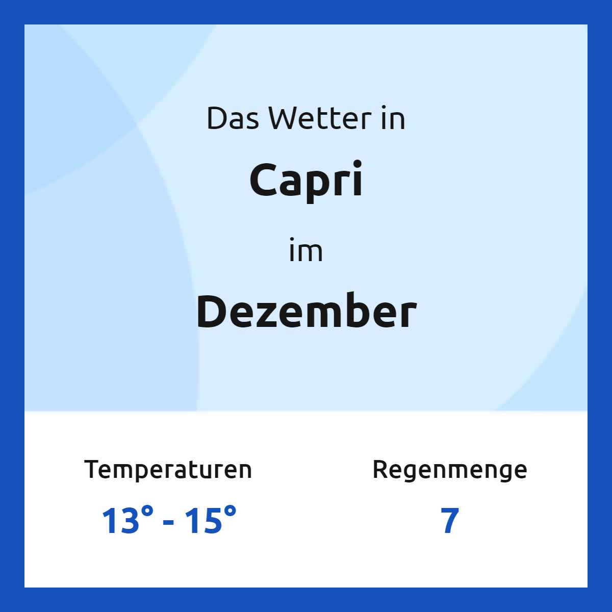 Das Wetter in Capri im Dezember Das Wetter in Capri im Dezember
