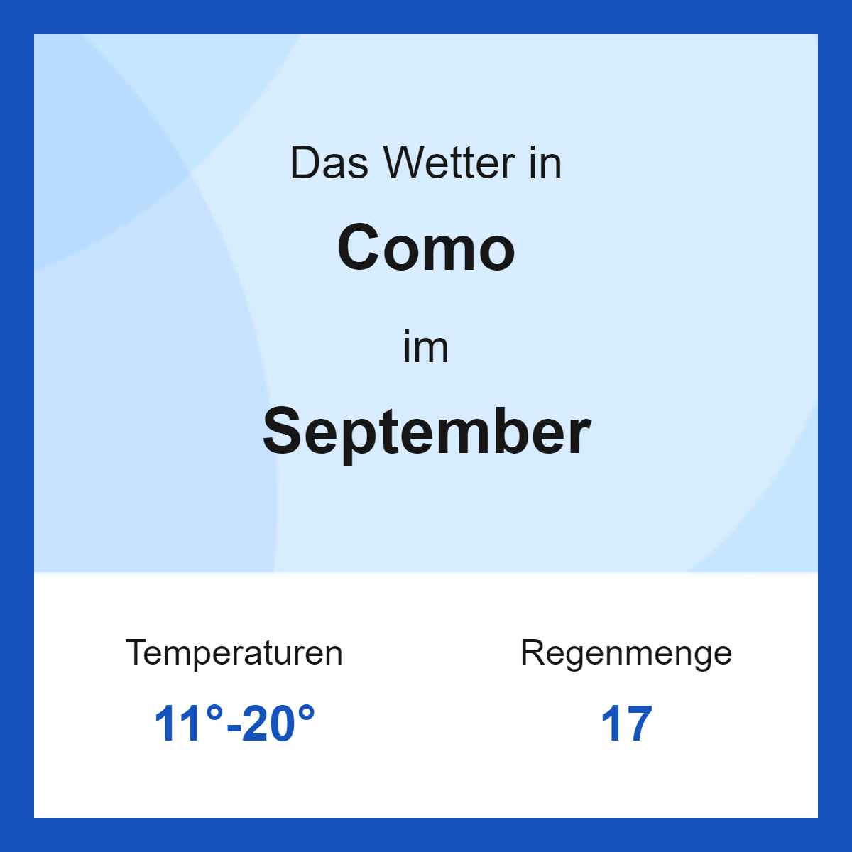 Como Wetter im September 2024 Como 14Tage