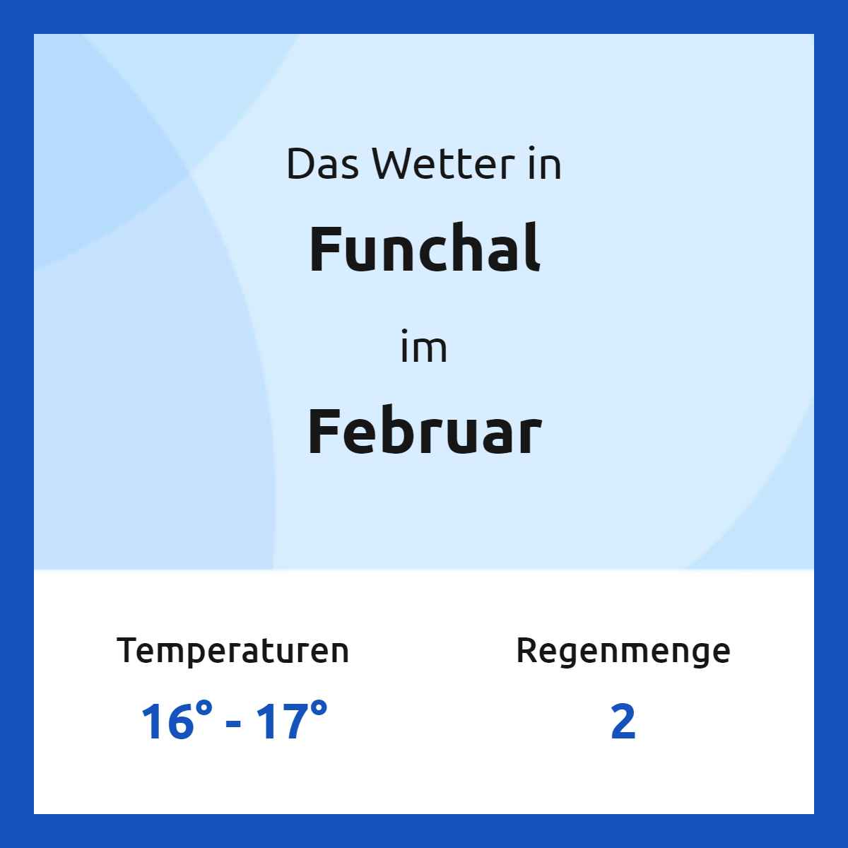 Das Wetter in Madeira im Februar