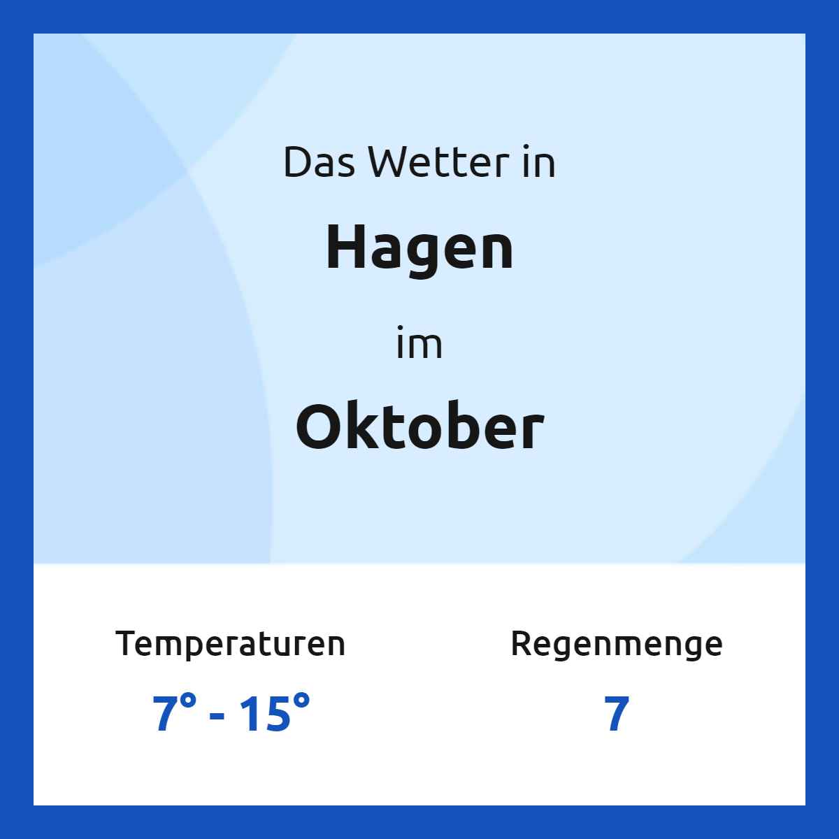 Hagen Wetter im Oktober 2024 Hagen 14Tage