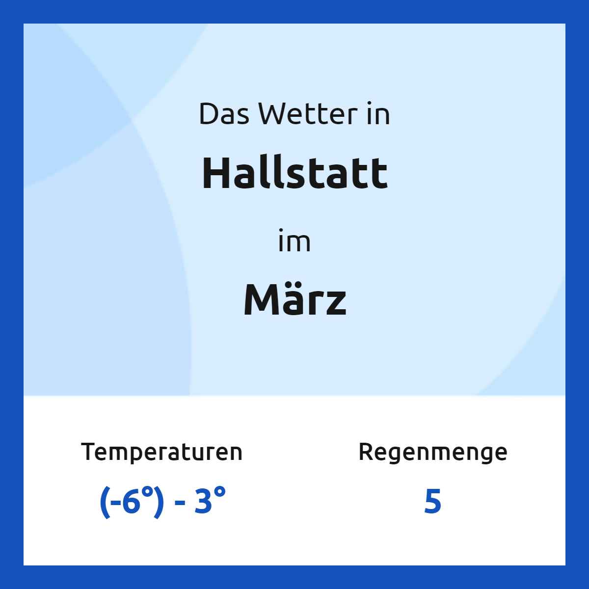 Das Wetter in Hallstatt im März Das Wetter in Hallstatt im März