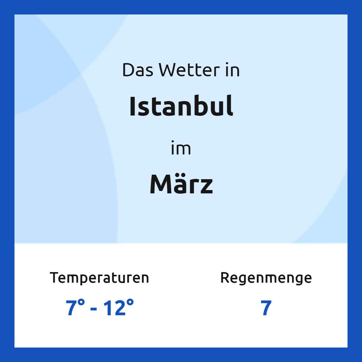 Das Wetter in Istanbul im März Das Wetter in Istanbul im März