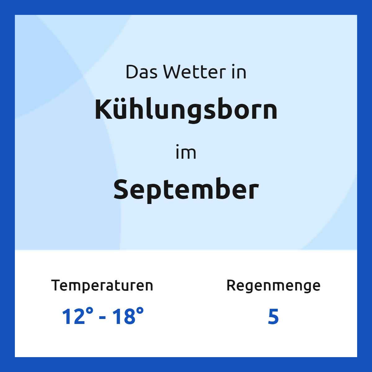Das Wetter in Kühlungsborn im September