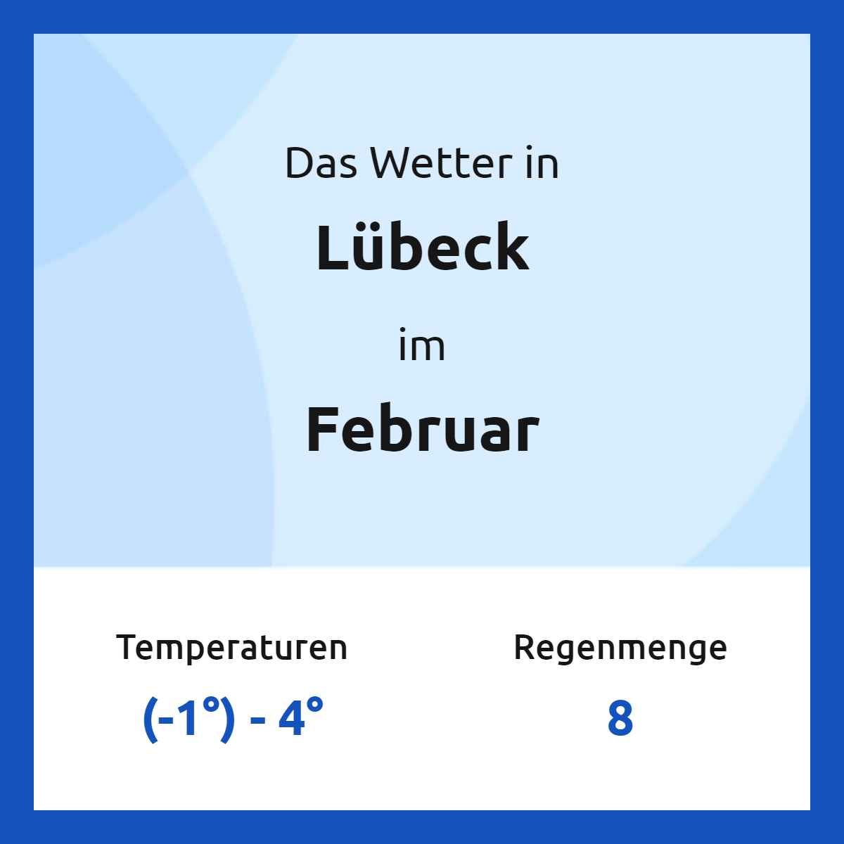 Das Wetter in Lübeck im Februar Das Wetter in Lübeck im Februar