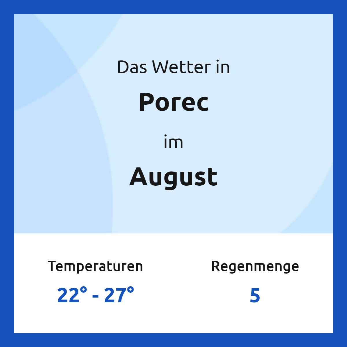 wie wird das wetter in porec