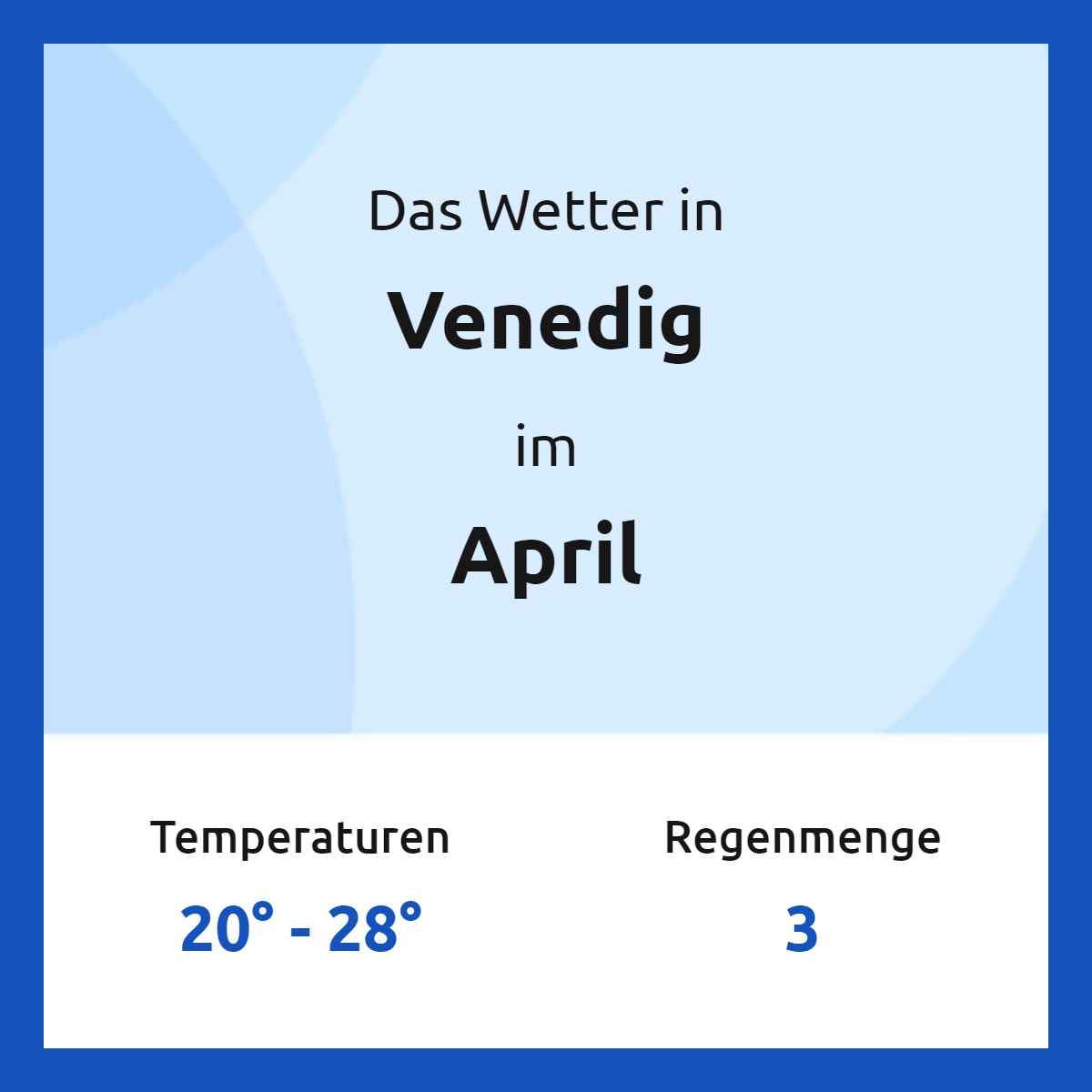 Das Wetter in Venedig im April Das Wetter in Venedig im April