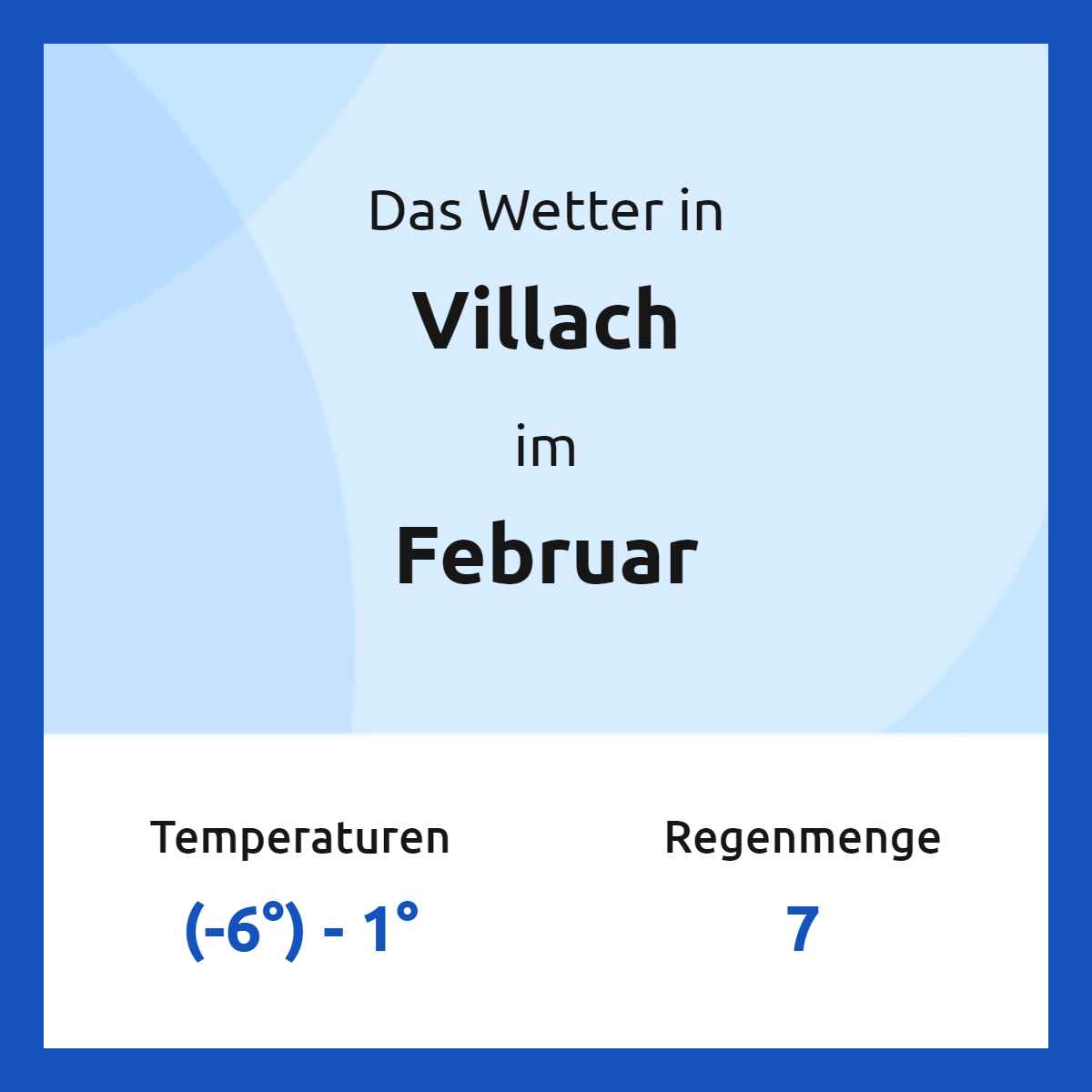 Das Wetter in Villach im Februar Das Wetter in Villach im Februar
