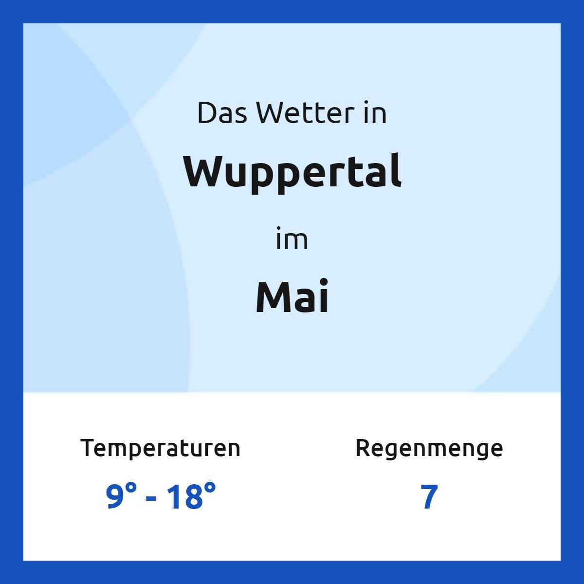 Das Wetter in Wuppertal im Mai Das Wetter in Wuppertal im Mai